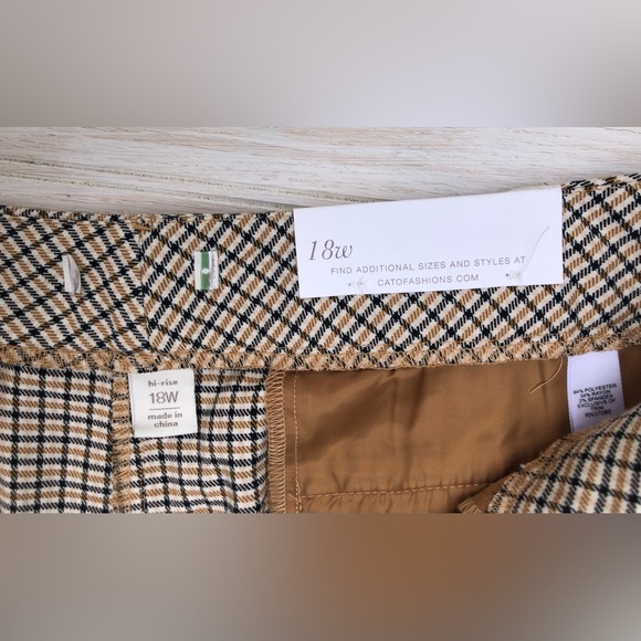 NWT Cato Plaid Hi-Rise Wide Leg Trouser - Picture 4 of 9